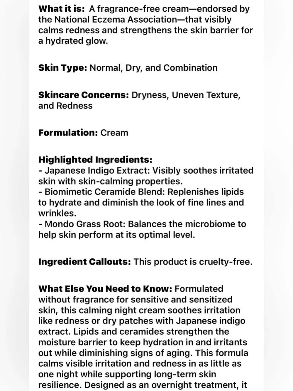 Tatcha Indigo Overnight Repair Cream - Blue - Picture 13 of 15